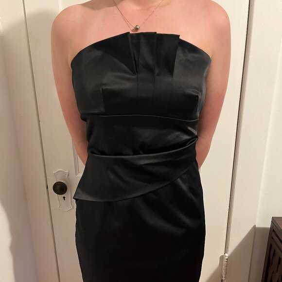 Black strapless cocktail dress - Picture 2 of 11